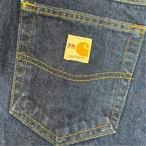 Carhartt Men FR Flame Resistant Denim Jeans Cotton Workwear 36x30 Rugged‎ 280-93